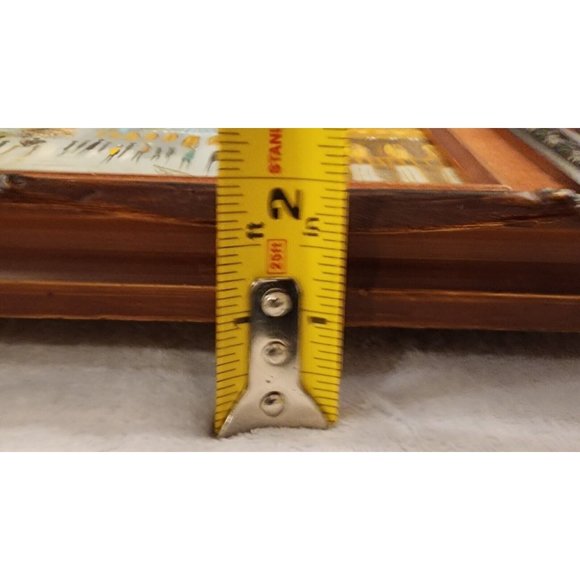 Alley Scene Hand Painted Signed Art Wood Carved Ornate Frame 15"x13" Kitty - Picture 10 of 10